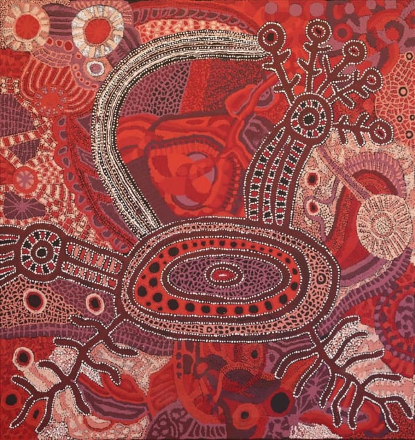 Pauline Minmila Wangin, Kapi Tjukula (Water Hole), 2018