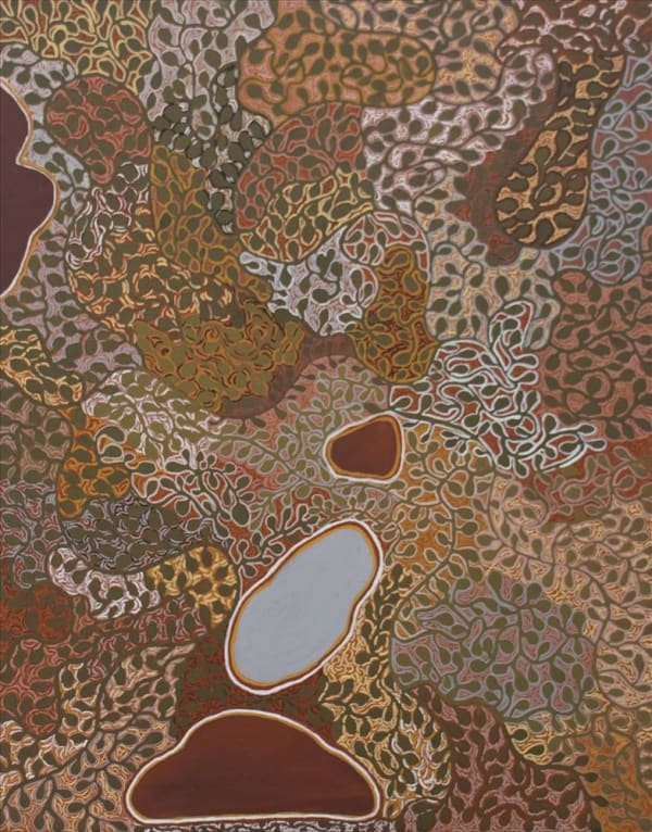 Peggy Madijarroong Griffiths Jalin Country, 2022 natural ochre and pigments on canvas 100 x 80 cm 39 3/8 x 31 1/2 in