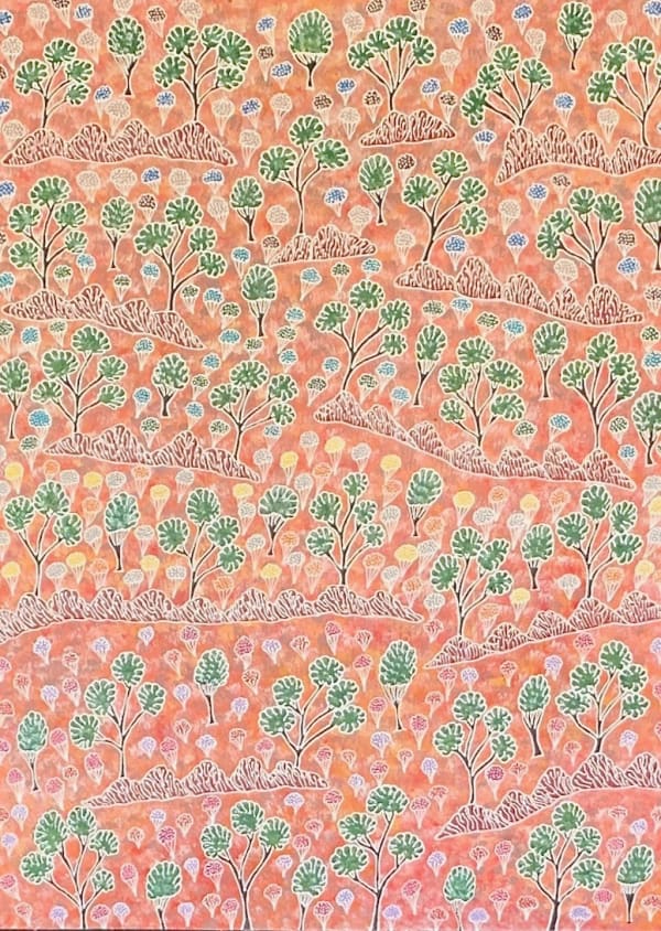 Natalea Holmes Pula My Country, 2021 acrylic on linen 92 x 69 cm 36 1/4 x 27 1/8 in