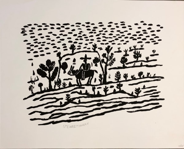 Stewart Hoosan, Ken Hammer on mule, 2019