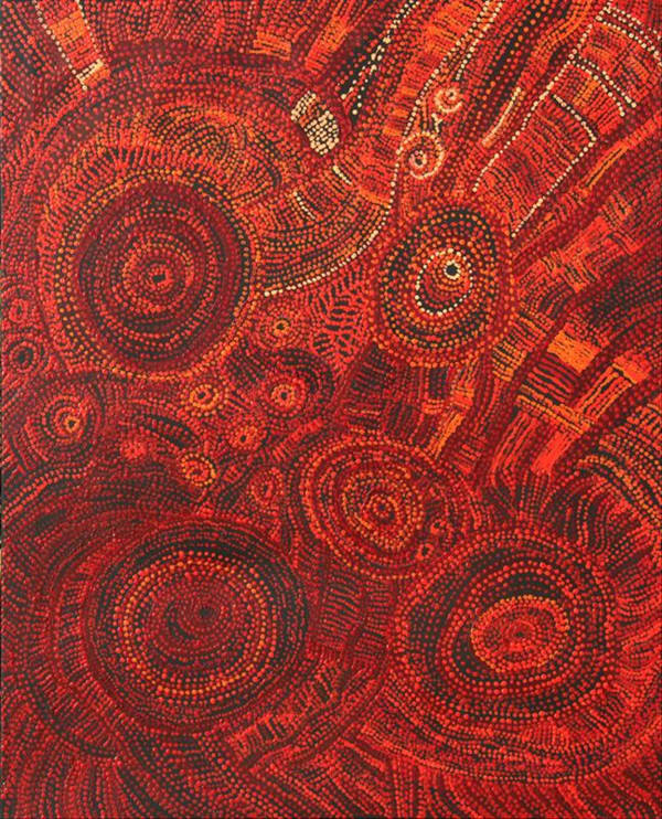 Priscilla Singer Ngura (Country), 2021 acrylic on linen 152 x 122 cm 59 7/8 x 48 1/8 in
