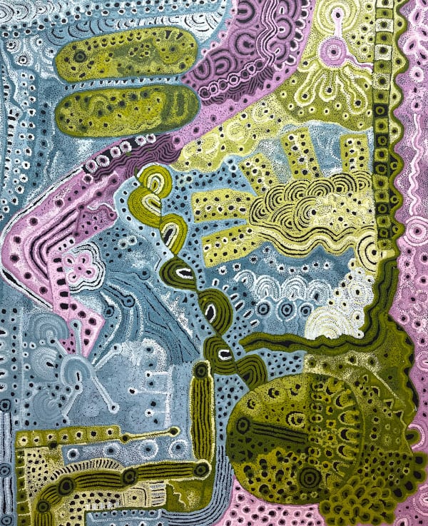 Anita Pumani Antara - Maku Dreaming, 2024 Synthetic polymer paint on linen 152 x 122 cm 59 7/8 x 48 in