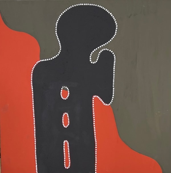 Atlanta Mercy Umbulgurri Old Woman Singing out for her Dog, 2022 ochre on linen 90 x 90 cm 35 3/8 x 35 3/8 in