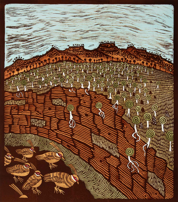 David Wright, Spinifex Pigeons at Karijini National Park , 2017