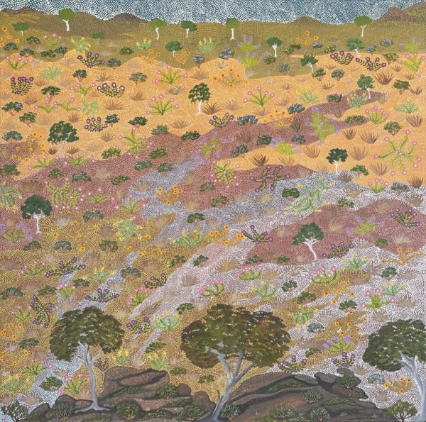 Kathleen Nanima Rambler My Father's Country, 2024 acrylic on linen 91 x 91 cm 35 7/8 x 35 7/8 in