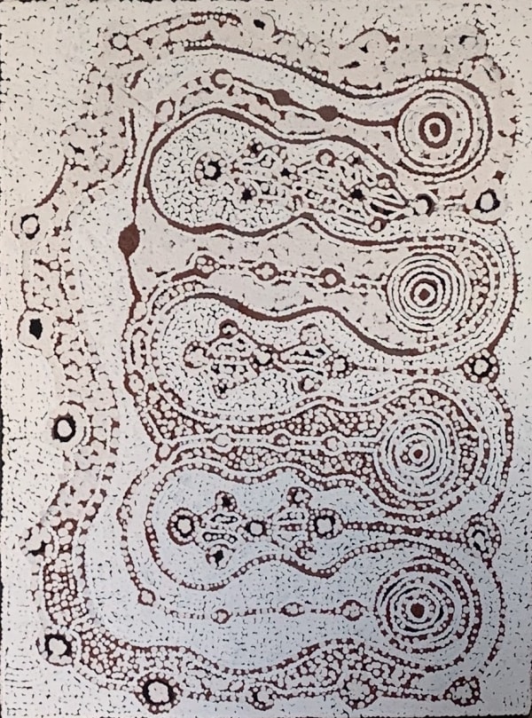 Lloyd Kwilla Kulyayi ochre on canvas 80 x 60 cm 31 1/2 x 23 5/8 in