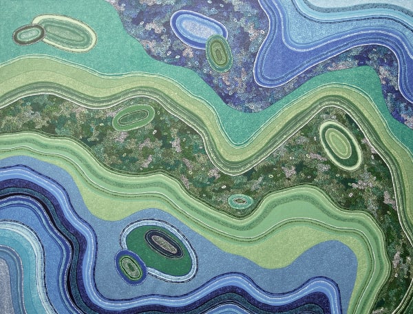Michelle Lewis Michelle's Tjala Dreaming (Honey Ant), 2023 acrylic on linen 153 x 198 cm 60 1/4 x 78 in