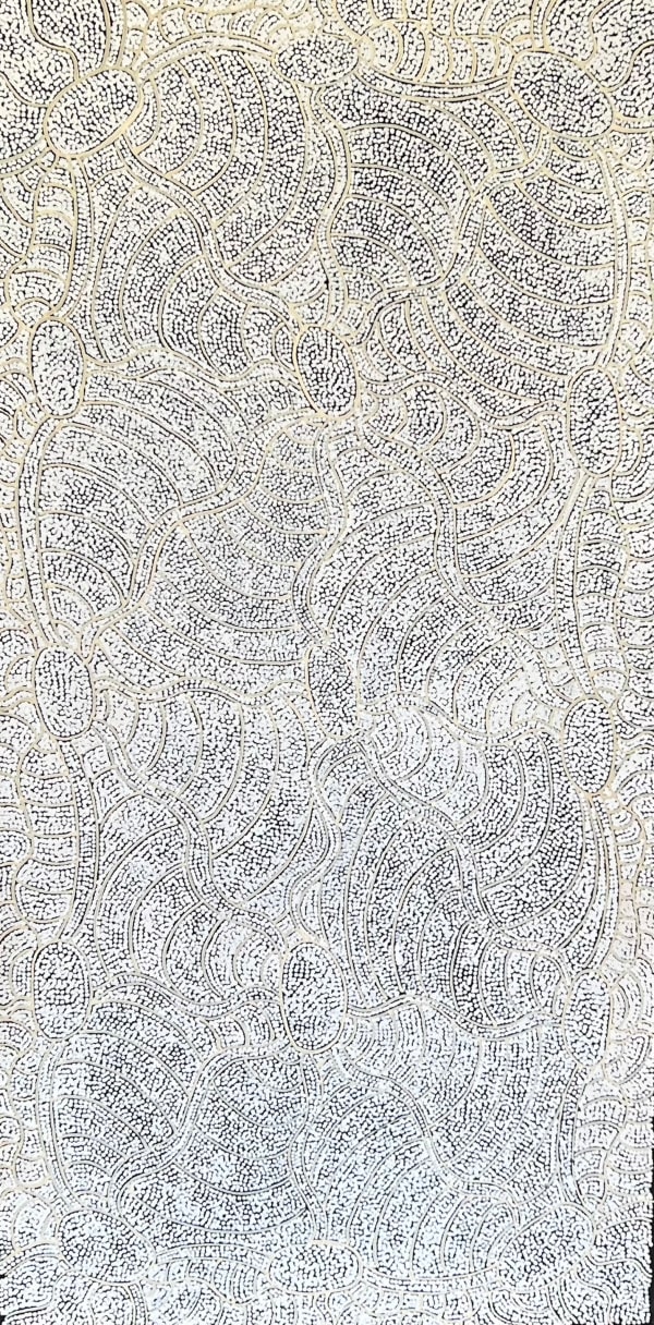 Judith Nungarrayi Martin Janganpa Jukurrpa (Brush-tail Possum Dreaming) - Mawurrji, 2023 acrylic on linen 122 x 61 cm 48 x 24 in