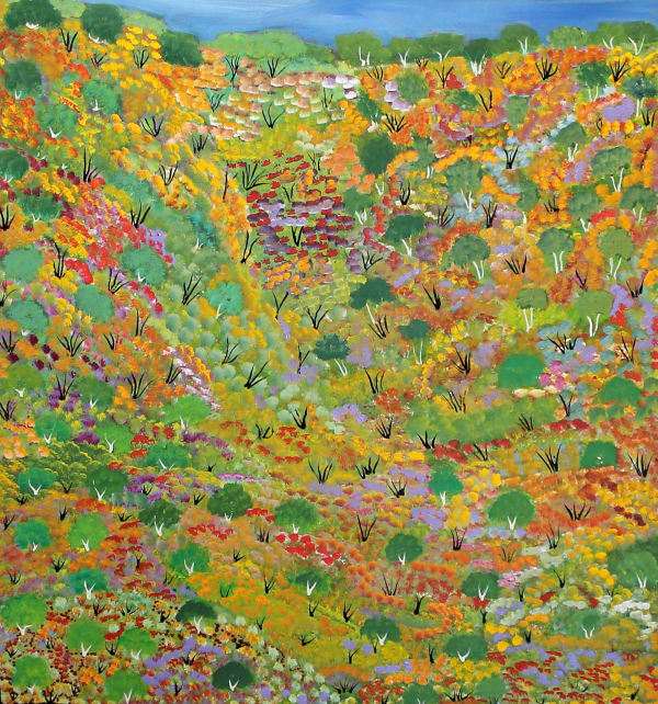 Ada Pula Beasley My Country, 2023 acrylic on canvas 89 x 95 cm 35 x 37 3/8 in