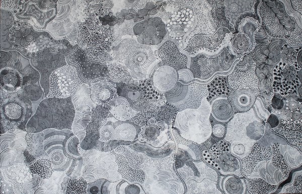 Janet Golder Kngwarreye Alhalkerre - My Father's Country, 2022 acrylic on linen 130 x 200 cm 51 1/8 x 78 3/4 in