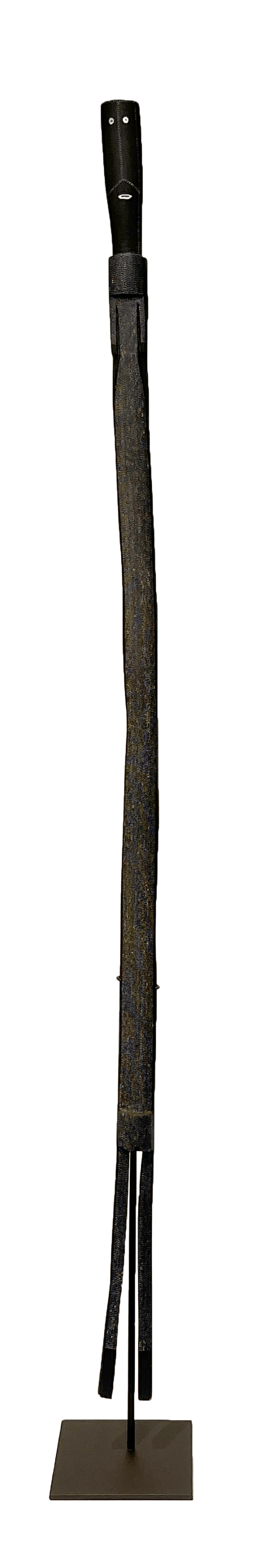 Samson Bonson Mimih Spirit, 2022 beach hibiscus with ochre pigment and PVA fixative 135 x 4 cm 53 1/8 x 1 5/8 in