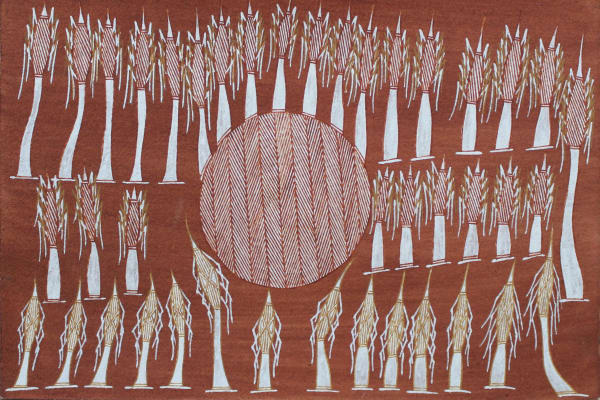 Willie Nabulwad Kunkurra Djang (Wind Dreaming), 2017 ochre on Arches paper 41 x 61 cm 16 1/8 x 24 1/8 in