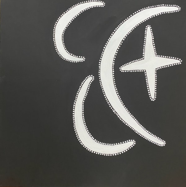 Atlanta Mercy Umbulgurri Garn'giny Ngarranggarni , 2022 ochre on linen 80 x 80 cm 31 1/2 x 31 1/2 in