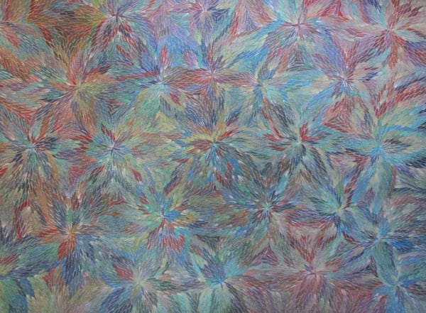 Bernadine Kemarre Bush Medicine Leaves , 2021 acrylic on canvas 138 x 205 cm 54 3/8 x 80 3/4 in