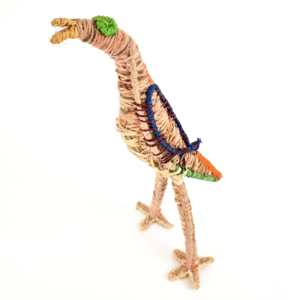 Erica Shorty Tjulpu (Bird), 2022 tjanpi (grass), acrylic wool, raffia 40 x 15 x 20 cm 15 3/4 x 5 7/8 x 7 7/8 in