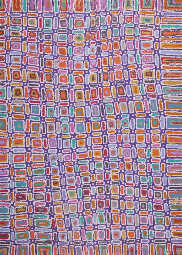 Lynette Nangala Singleton Ngapa Jukurrpa (Water Dreaming) Puyurru, 2018 acrylic on linen 107 x 76 cm 42 1/8 x 29 7/8 in