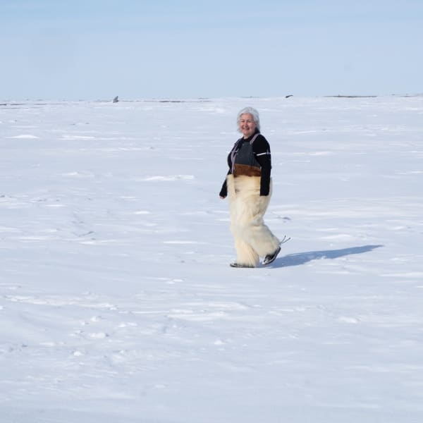 Moving with joy across the ice while my face turns brown from the sun (Polar Bear Pants)