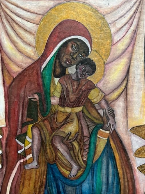 Jenny Gordon, Black Madonna and Child, 2022