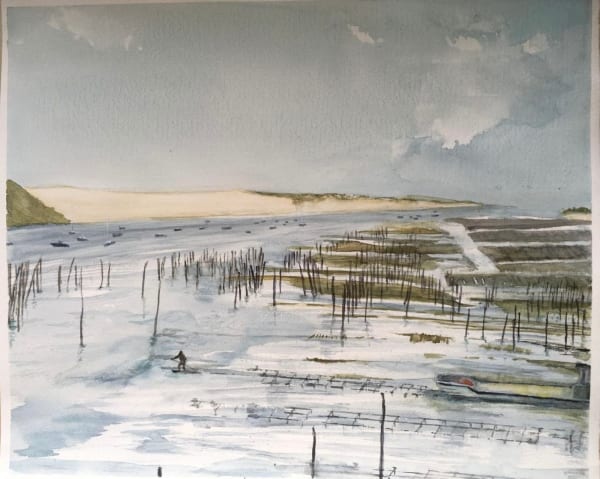 Agnès Loumagne-Bondu, Parcs à huîtres au Cap Ferret, 2024