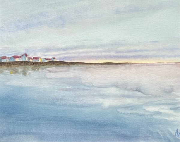 Agnès Loumagne-Bondu, Coucher de soleil à Wimereux, 2022