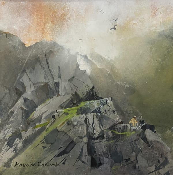 Malcolm Edwards, Ravens Displaying, Snowdonia. Ringside Seat, 2025
