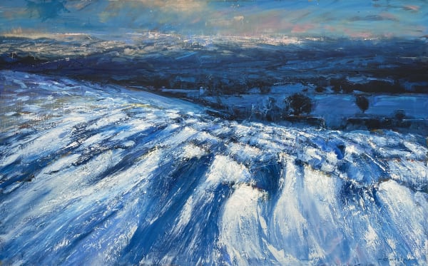 Martin Collins 1941 - 2023, Winter Sun on Cefn Lechen, Conwy Valley, 2011