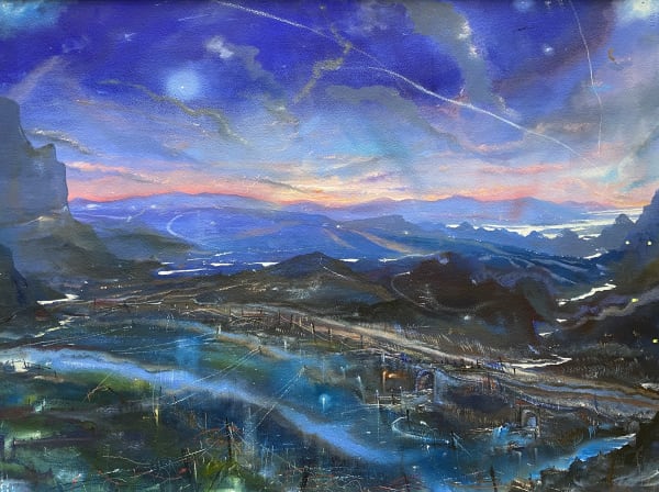 Iwan Gwyn Parry, The Mawddach Estuary and Cambrian Mountains at Dawn