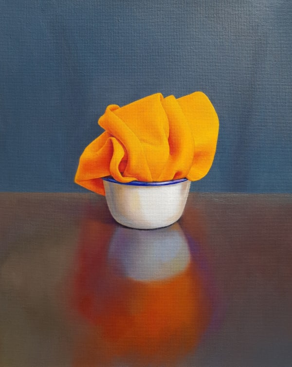 James Guy Eccleston, Orange Cashmere in Bowl, 2024
