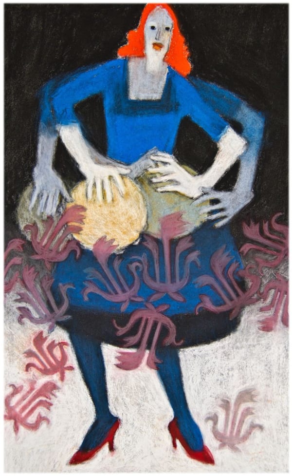 Mihangel Jones 1940 - 2018, Tambourine Solo, 2014