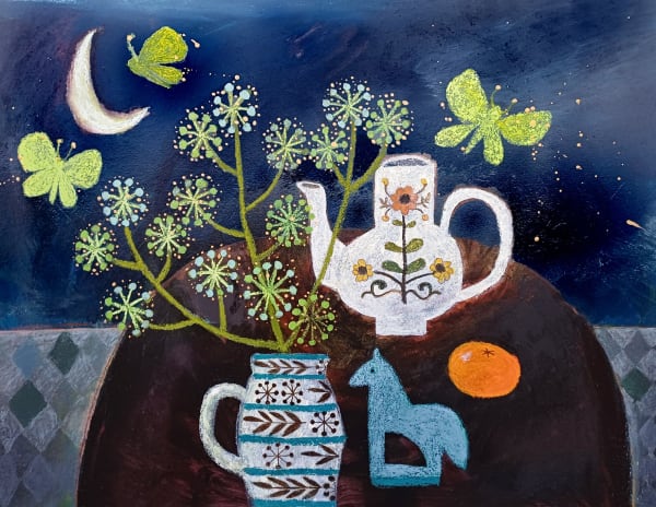 Susan Gathercole, Blue Horse and Brimstones, 2025