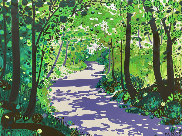 Katie Allen, Dappled Light, Hendrefoilan Lane I