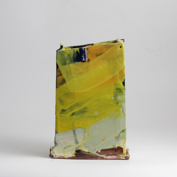 Barry Stedman, Slab Vessel with Yellow & Blue, 2024