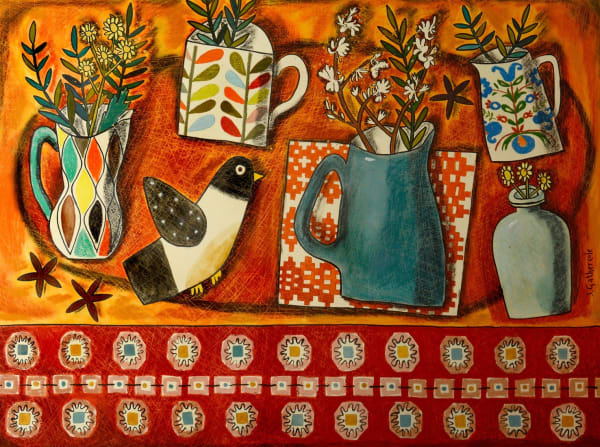 Susan Gathercole, Felt Bird and Winter Flowering Jasmine