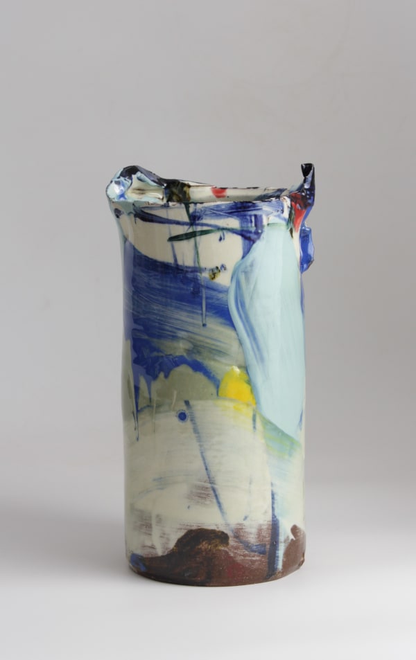 Barry Stedman, Thrown Altered Vessel - Blue & Yellow II, 2024