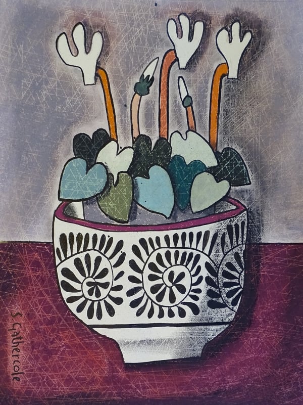 Susan Gathercole, Cyclamen and French Dish