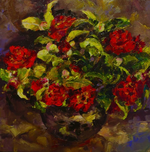 David Grosvenor, Red Camellias, 2024
