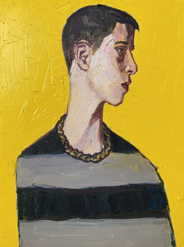 Meirion Ginsberg, Crys Streipiog (Melyn) | Stripy Shirt (Yellow), 2024