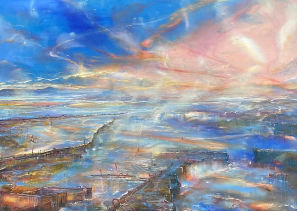 Iwan Gwyn Parry, Harbour Lights with distant Cambrian Dawn