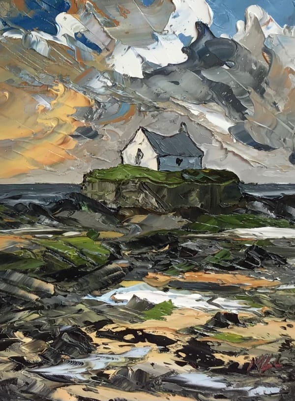Martin Llewellyn, Clouds over St Cwyfan's, 2024
