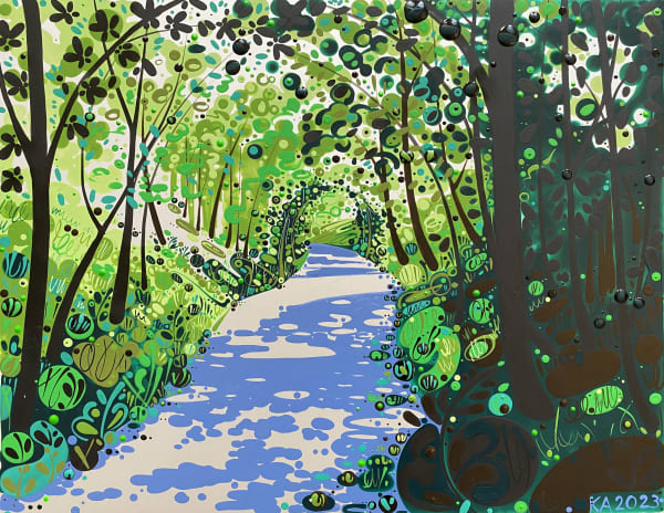Katie Allen, Dappled Light, Hendrefoilan Lane II