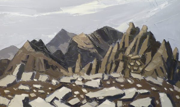 Kyffin Williams 1918 - 2006, View from Glyder Fach, looking back at Snowdon and Crib Goch, c1990s