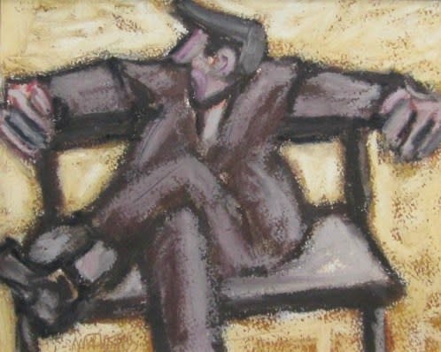 Mike Jones 1941 - 2022, Man on Bench
