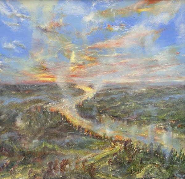 Iwan Gwyn Parry - The Mawddach River Estuary looking West at Sundown I