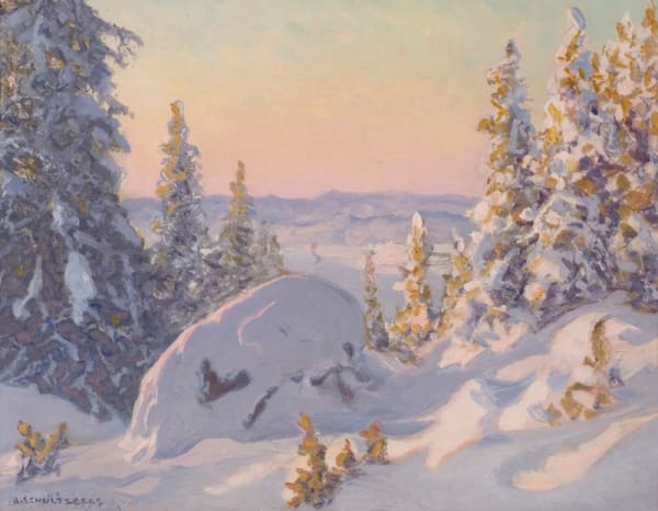 Anselm Schultzberg, Winter in Dalarna, Sweden