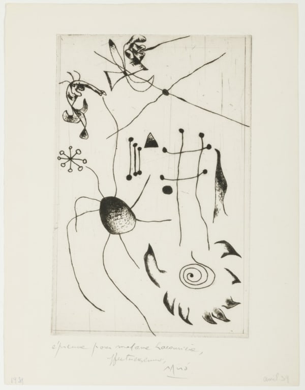 Joan Miró, From 'Série noire et rouge', 1939