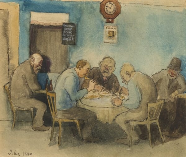 Ivar Arosenius, Beer hall (Ölkafféet), 1900