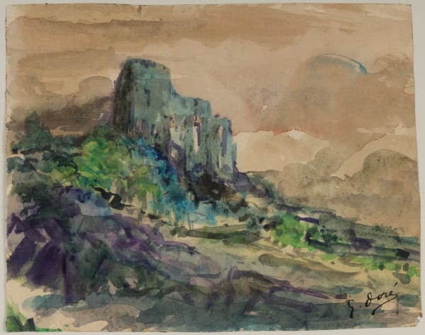 Gustave Doré, Landscape with ruins of a Castle