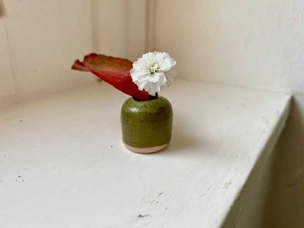 Bright olive I, 2020 glazed stoneware ceramic signed on the base