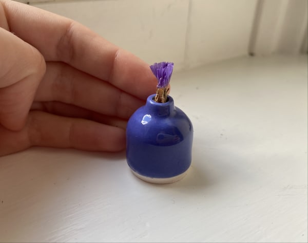 Cobalt blue I, 2020 glazed stoneware ceramic signed on the base