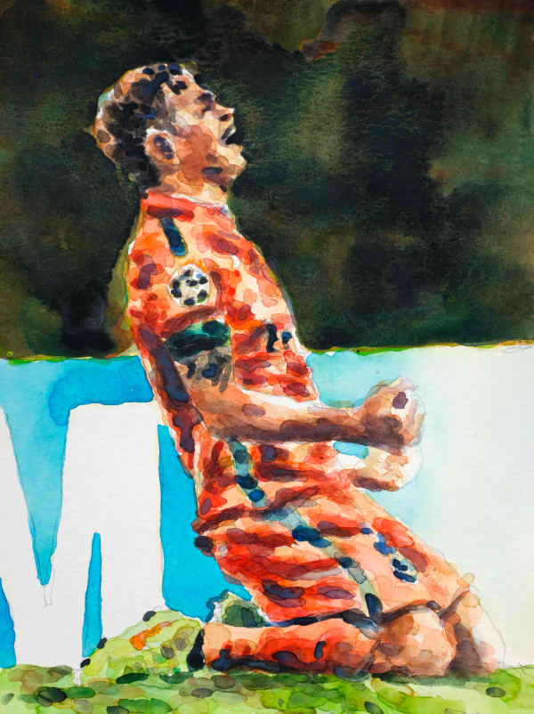 Louis Verret, Thiago Silva à la 115ème minute de Chelsea-PSG le 11 mars 2015 à Stamford Bridge, 2023